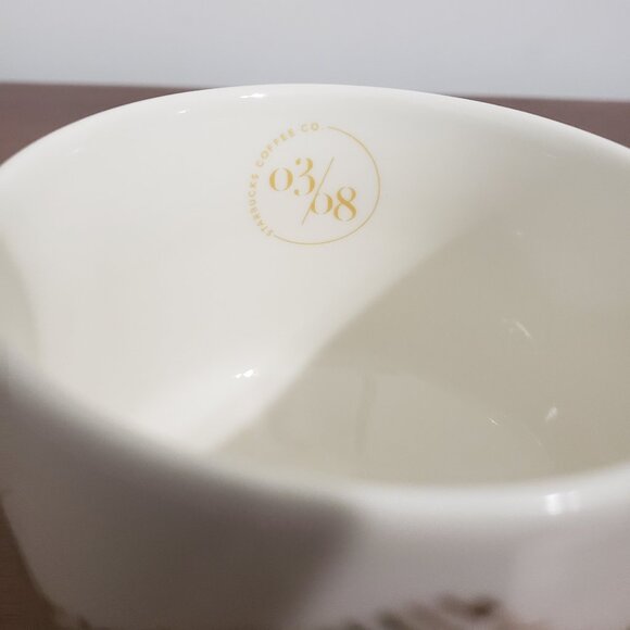 Starbucks Mug 2014 Collectable Coffee New Bone China Paint Design White Like New - Picture 7 of 7